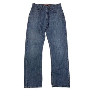 Lee Relaxed Bootcut Men Jeans Blue Wash Size 32x32 RN 130273 Distressed Grunge